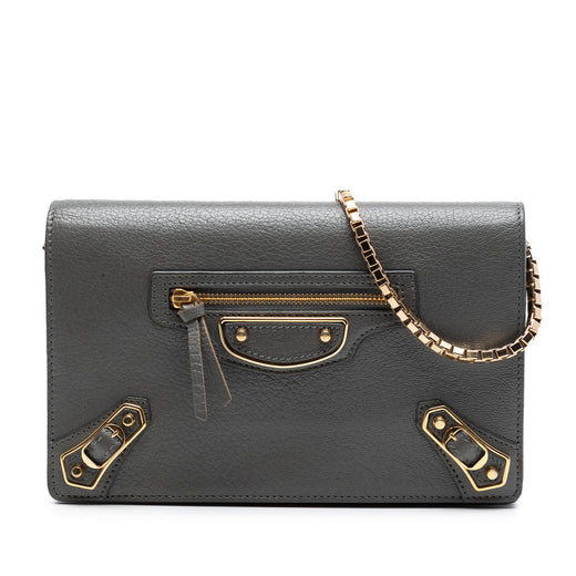 Chevre Motocross Metallic Edge Wallet on Chain - Image 1