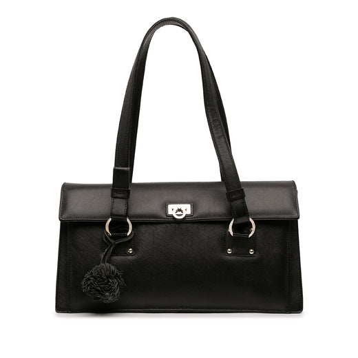 Leather Gancini Shoulder Bag - Image 1