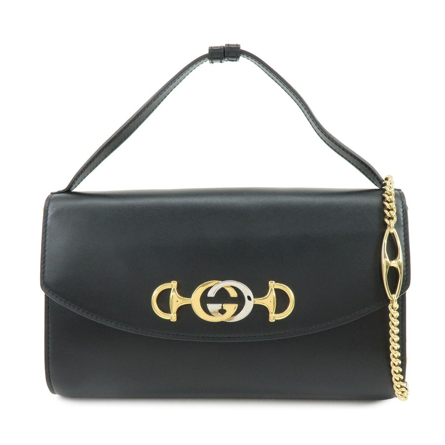 Gucci Zumi Leather Black Bag