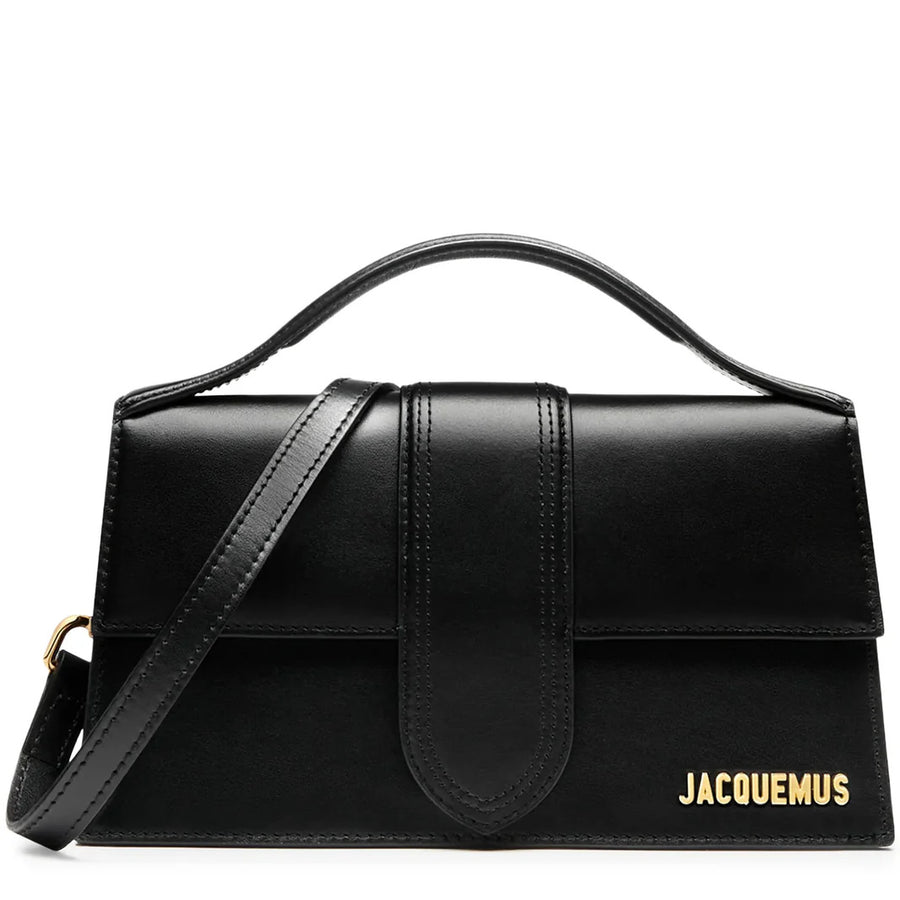 Jacquemus Le Grand Bambino Flap Leather Black Bag