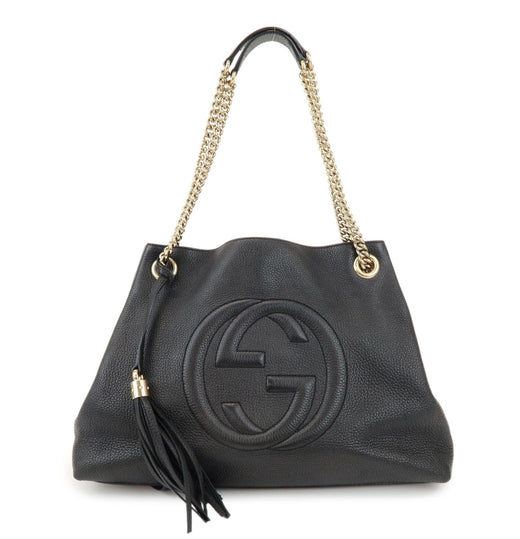 Gucci Soho Chain Strap Leather Black Bag
