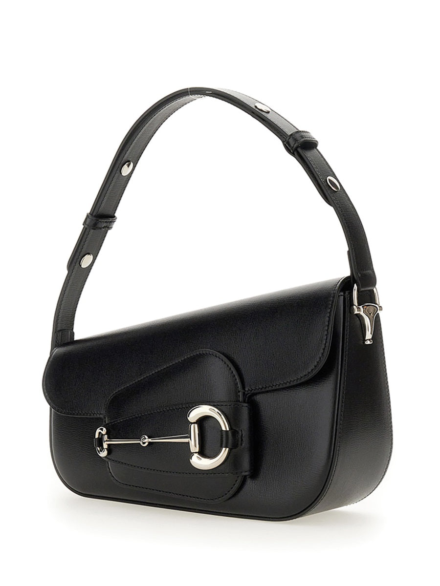 Gucci Horsebit 1955 Shoulder Bag — Black Calfskin