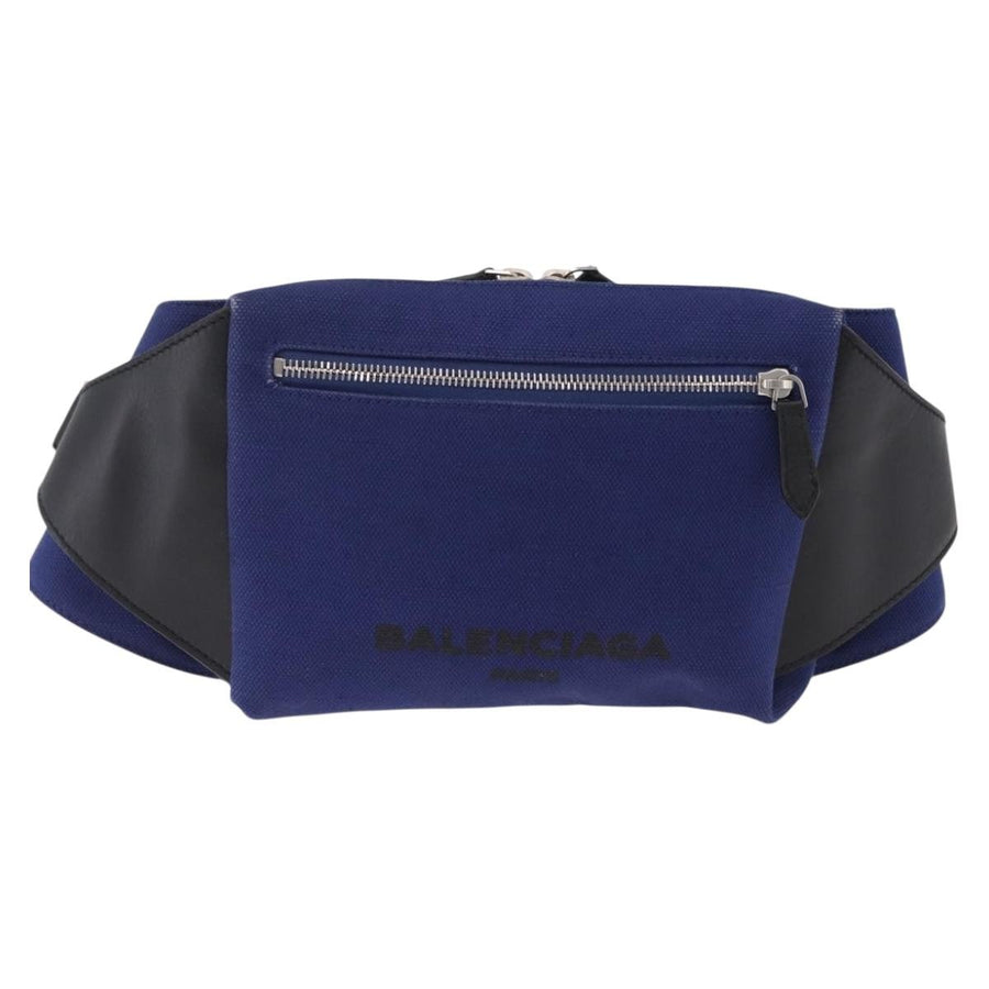 Balenciaga Navy Neo Lift Waist Canvas And Leather Blue Bag