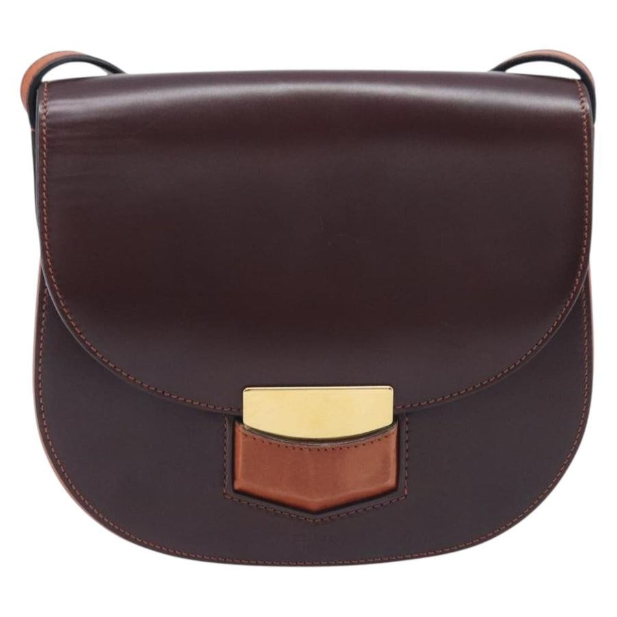 Celine Trotteur Calfskin Brown Leather Bag