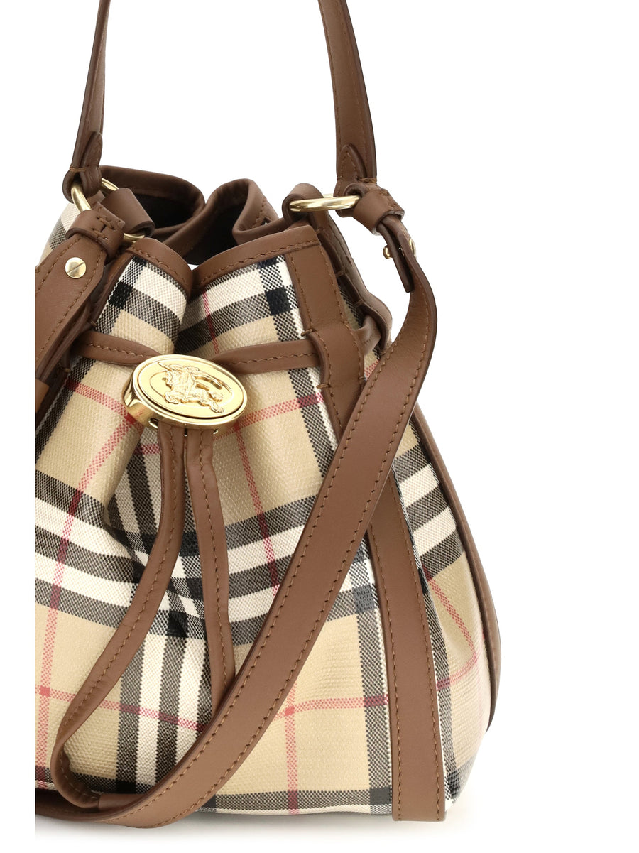 Burberry Bucket Bag — Beige Calf Leather (bos Taurus)