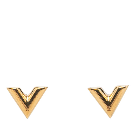 Gold Plated Essential V Stud Earrings - Image 1