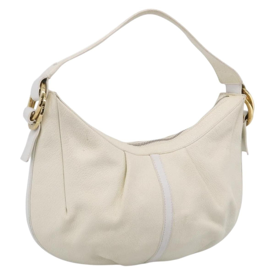 Bvlgari Shoulder Leather White Bag