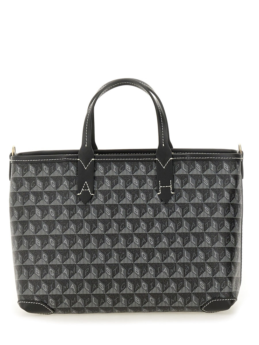 Anya Hindmarch I Am Tote Bag — Black Recycled Canvas