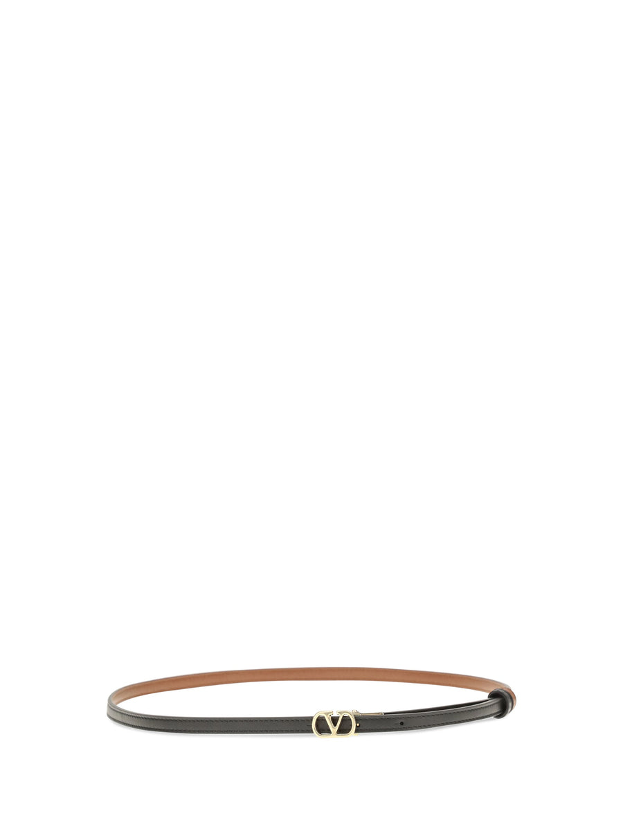 Valentino Garavani Belt — Black Calf Leather