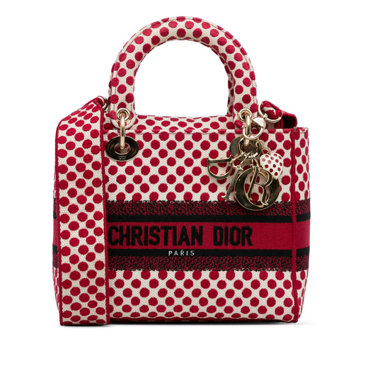 DiorAmour Medium Embroidered Canvas Dots Lady D Lite - Image 1