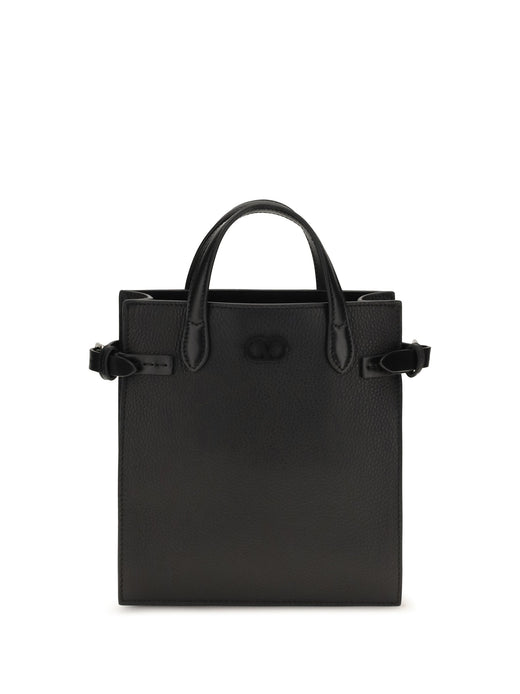 Valentino Garavani Antibes Shoulder Bag — Black Calf Leather Bos Taurus