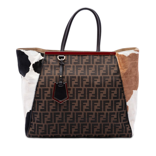 Large Zucca Canvas Ponyhair 2Jours Tote - Image 1