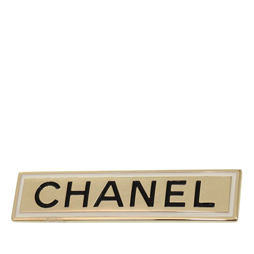 Gold Plated Logo Plate Brooch - Image 1