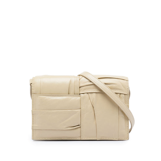 Mini Calfskin Intrecciato Pleated Cassette Crossbody - Image 1