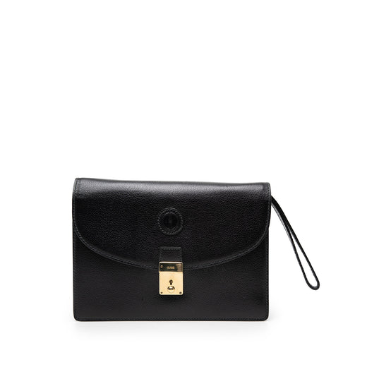 Calfskin Interlocking G Padlock Wristlet Clutch - Image 1
