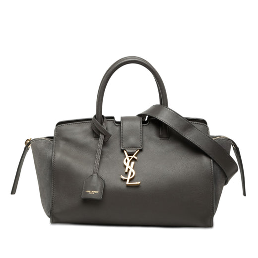 Baby Leather Monogram Downtown Cabas Satchel - Image 1