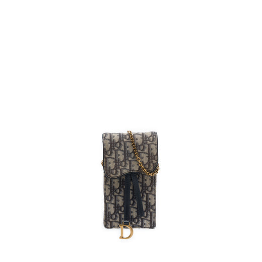 Oblique Canvas Saddle Phone Holder Crossbody - Image 1