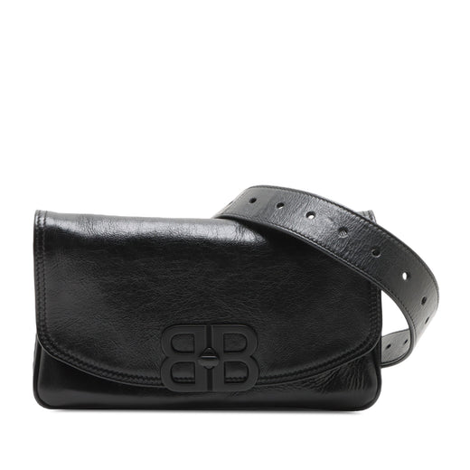 Small Leather BB Soft Flap Satchel - Image 1