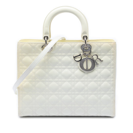 Large Lambskin Cannage Lady Dior - Image 1