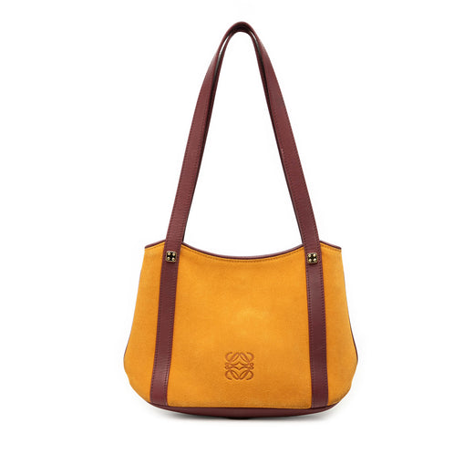 Suede Anagram Shoulder Bag - Image 1