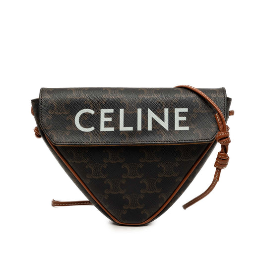 Triomphe Coated Canvas Logo Triangle Crossbody - Image 1