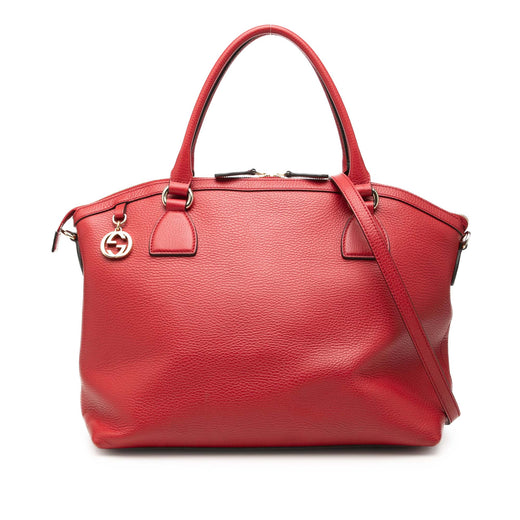 Large Dollar Calfskin GG Charm Dome Satchel - Image 1