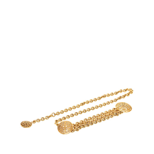 Gold Plated Equestrian Medallion Chain Belt - Image 1