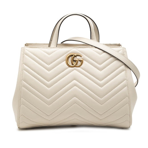 Small GG Marmont Matelasse Calfskin Satchel - Image 1