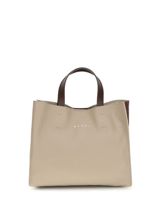 Marni Tote Bag — Beige Calf Leather Bos Taurus