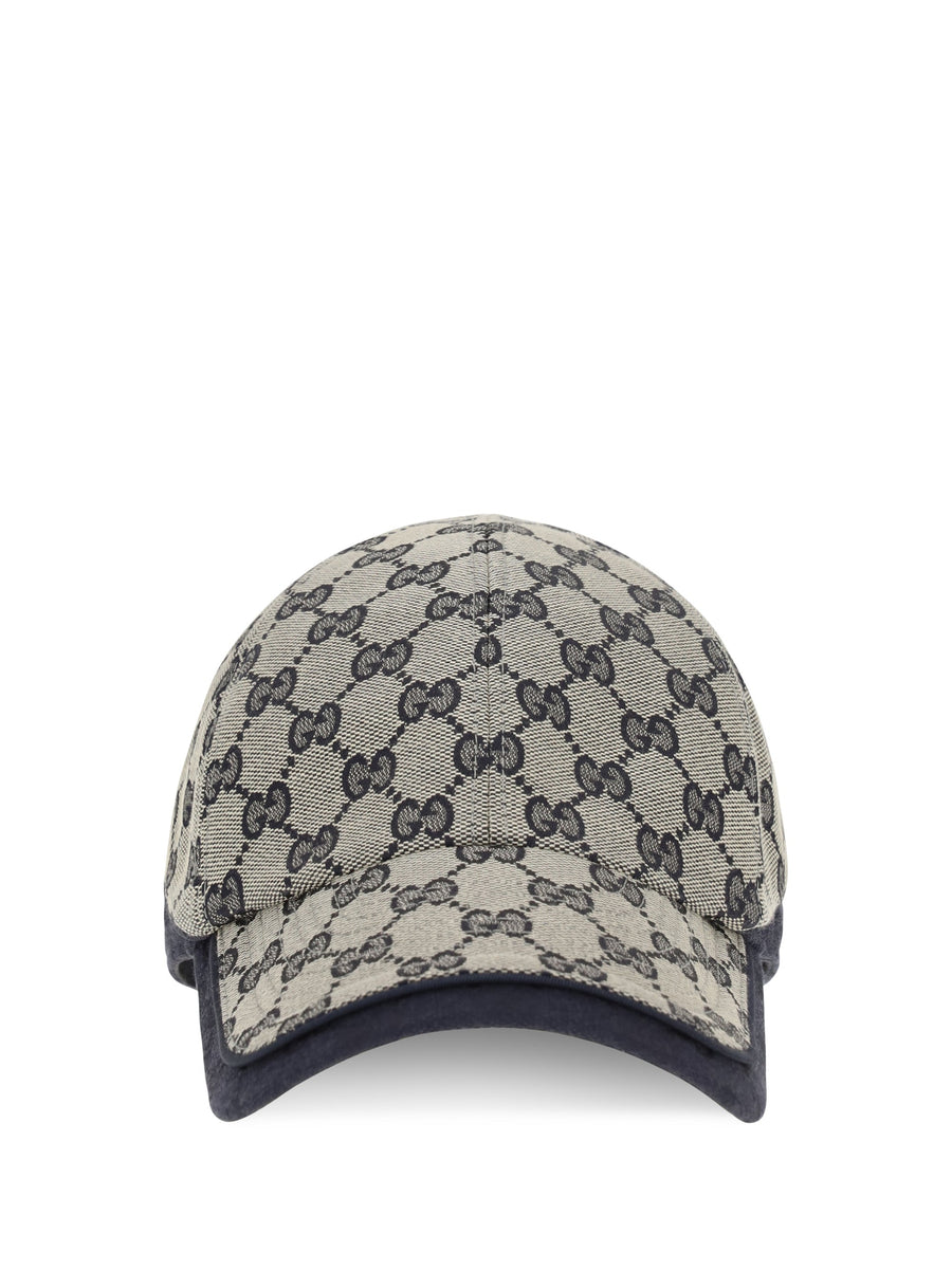 Gucci A001i24hbk4 Gg-Monogram Cotton Baseball Cap — Blue Polyester; Cotton; Polyamide Caps