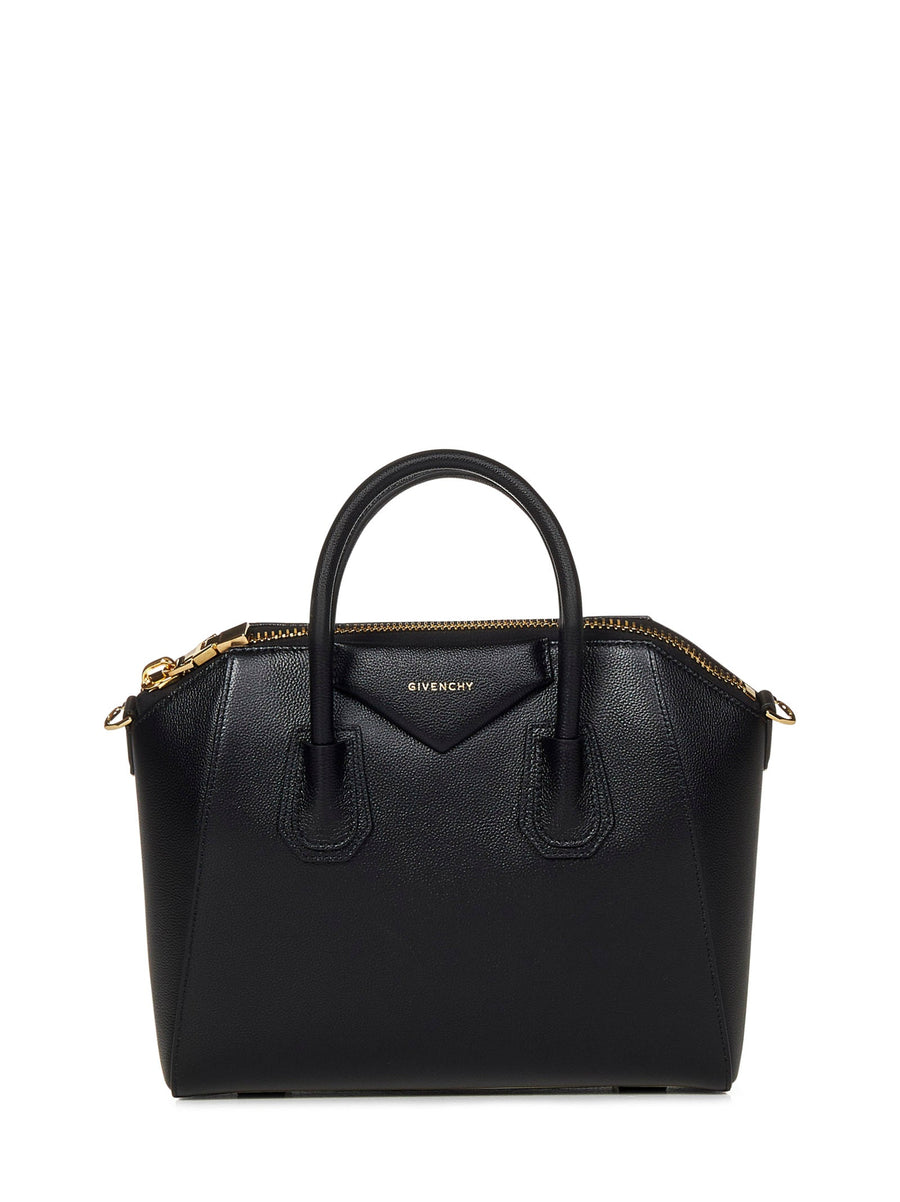 Givenchy Antigona Top Handle Bag — Black Calf Leather; Lining Cotton