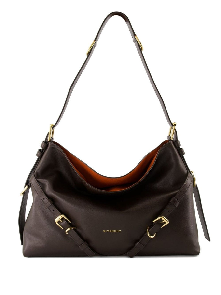 Givenchy Voyou Shoulder Bag — Brown Calfskin