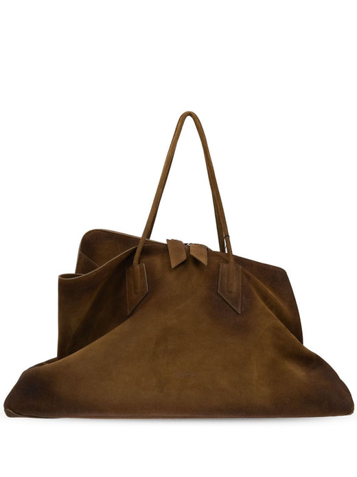 The Attico Tote Bag — Green Suede