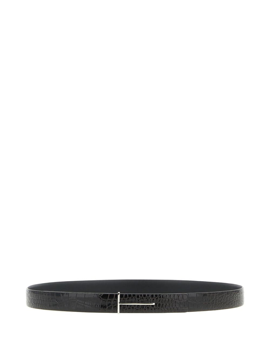 Tom Ford Reversible Leather Belt — Brown