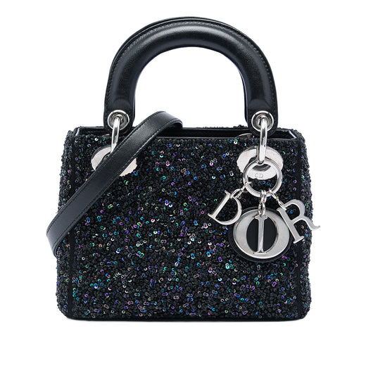Mini Satin Sequin Embellished Lady Dior - Image 1