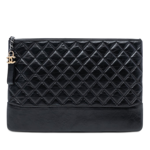 Large Aged Calfskin Gabrielle O Case Clutch - Image 1