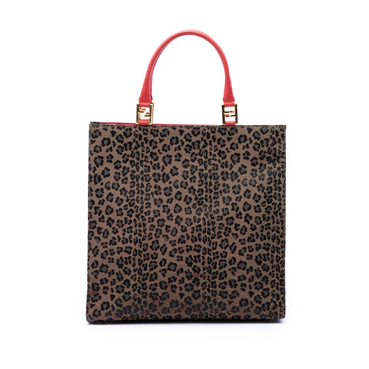 Leopard Print Canvas Tote - Image 1