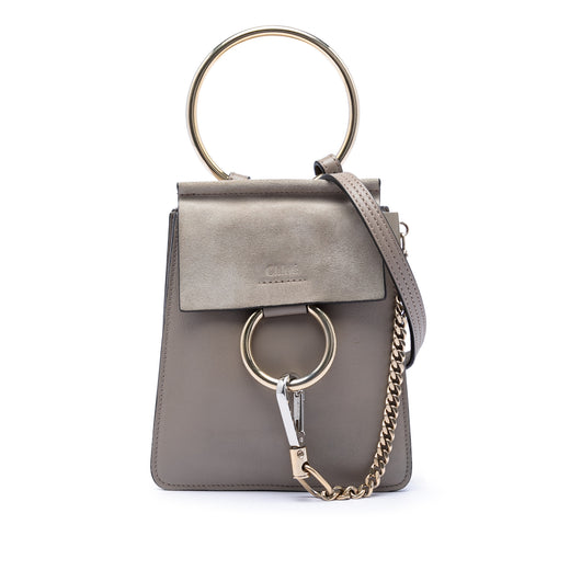 Mini Calfskin and Suede Faye Bracelet Bag - Image 1