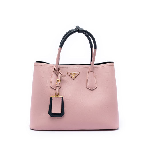 Medium Bicolor Saffiano Cuir Double Satchel - Image 1