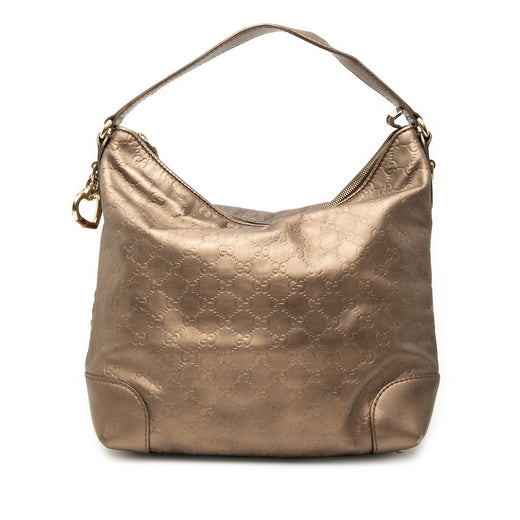 Metallic Guccissima Heart Bit Shoulder Bag - Image 1