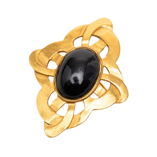 Gold Plated Gripoix Brooch - Image 1