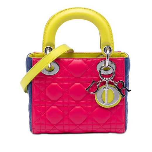 Mini Tricolor Lambskin Cannage Lady Dior - Image 1