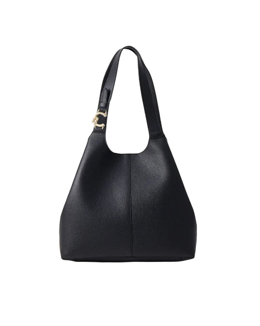 Coccinelle Shoulder Bag — Black Bovine Leather; Lining: Pu