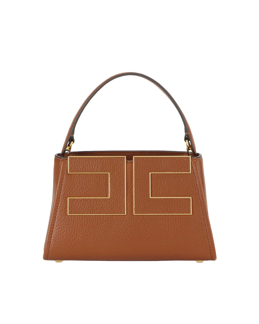 Elisabetta Franchi Top Handle Bag — Brown Polyester