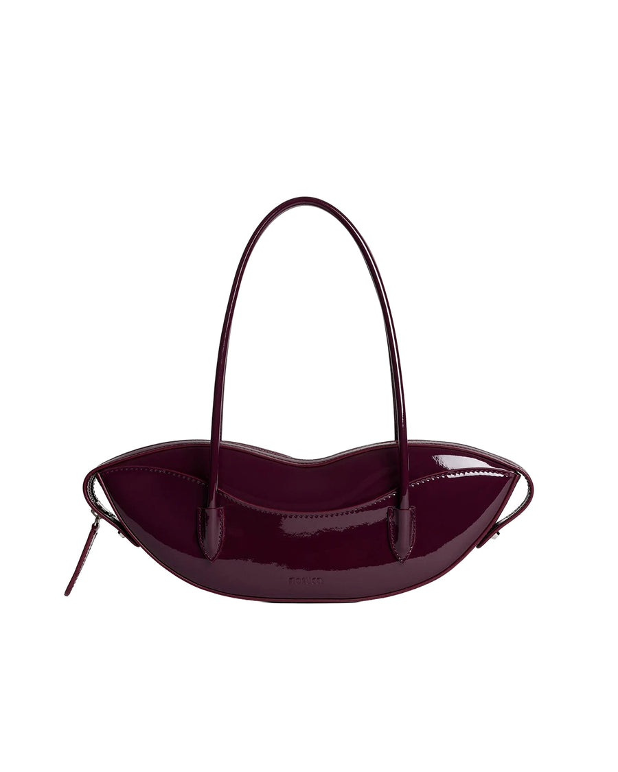 Fiorucci Lips Shoulder Bag — Burgundy Polyurethane