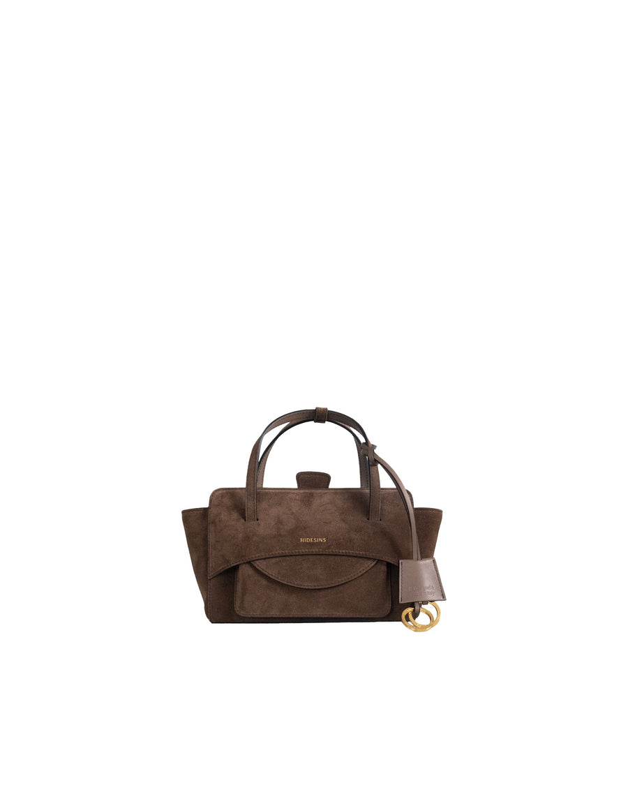 Hidesins Flap S Top Handle Bag — Brown Calf Leather