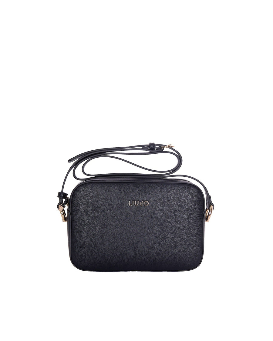 Liu Jo Textured Polyurethane Crossbody Bag — Black