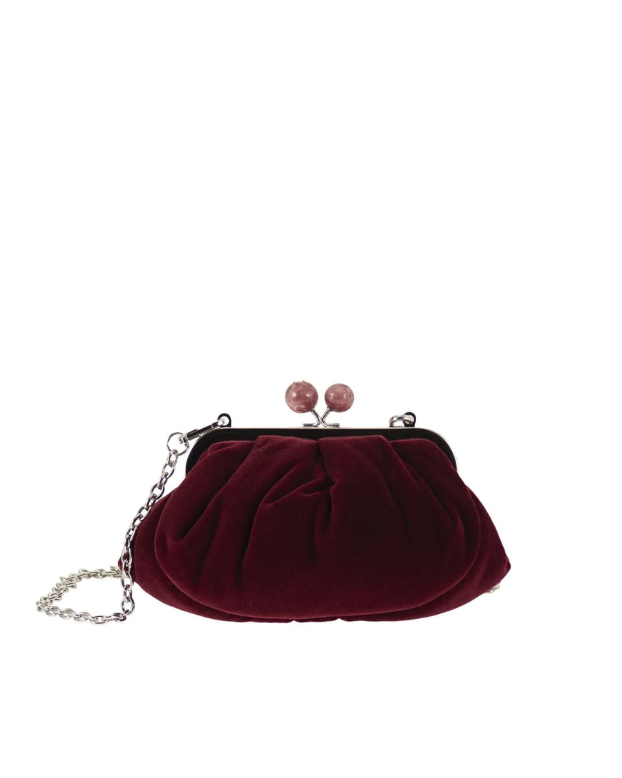 Weekend Max Mara Pasticcino Clutch — Bordeaux Cotton