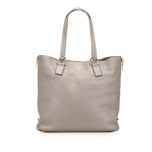 Vitello Daino Side Zip Shopper Tote - Image 1