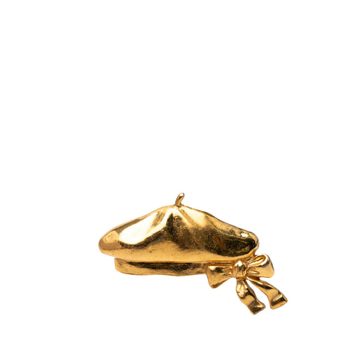 Gold Plated Beret Hat Brooch - Image 1